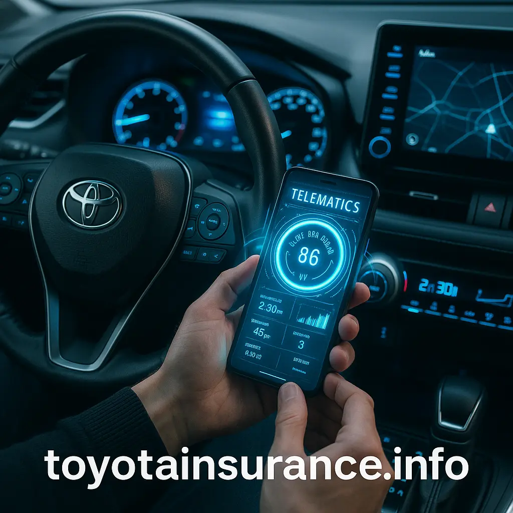 Toyota driver using telematics insurance app – toyotainsurance.info