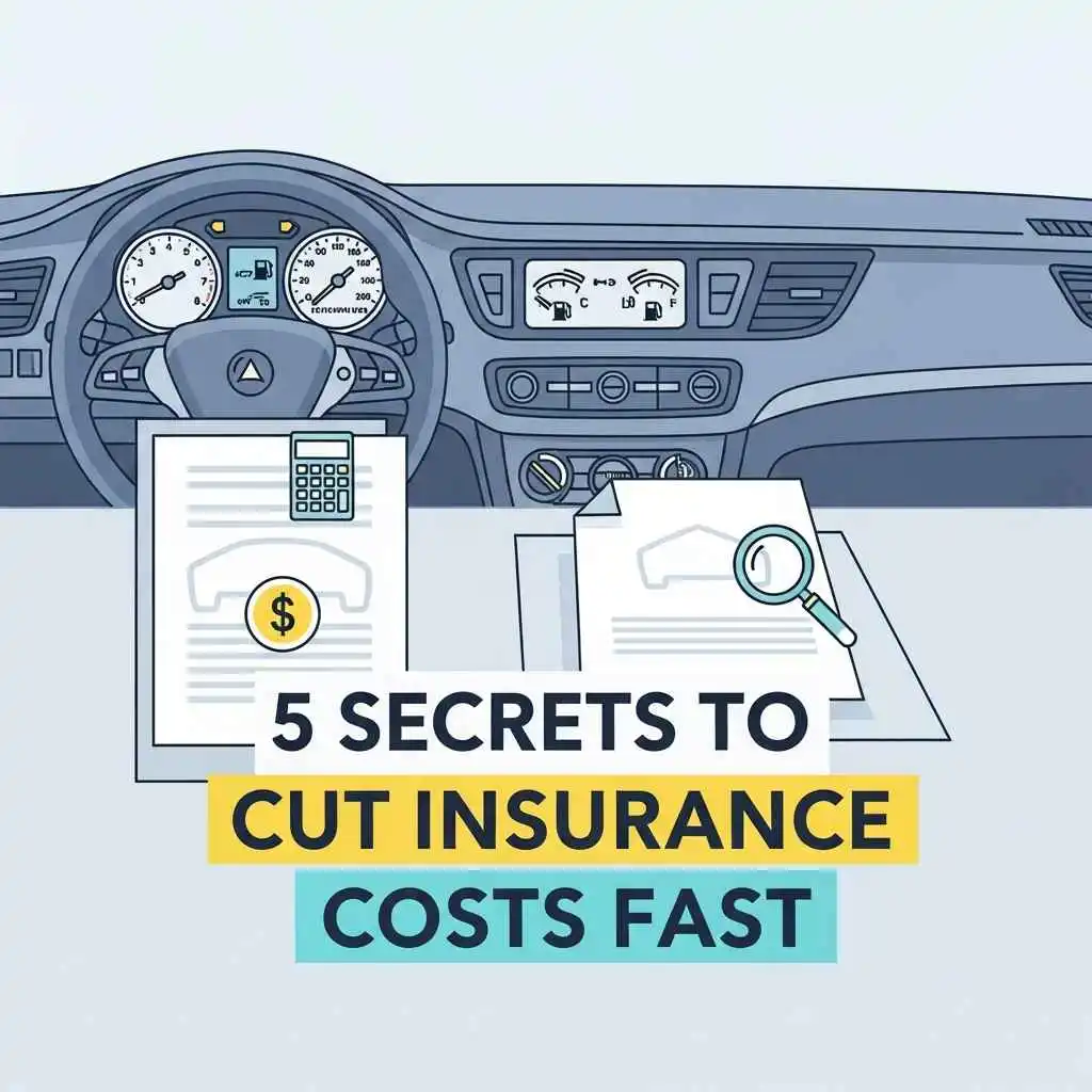 infographic showing five ways to reduce insurance costs
