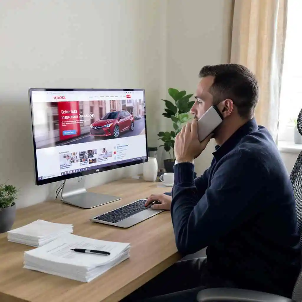 Person calling Toyota insurance phone number – toyotainsurance.info