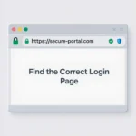 Graphic showing a secure HTTPS login page with a browser bar