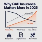 Diagram showing how gap insurance works when your car is totaled