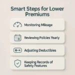 checklist graphic showing steps to manage insurance expenses