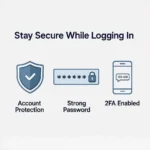 Infographic of security best practices for logging in