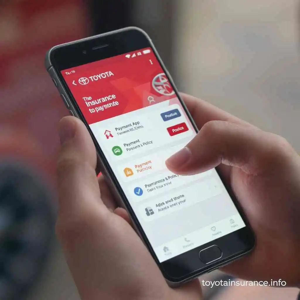 Using Toyota insurance mobile app for payments and policy management at toyotainsurance.info