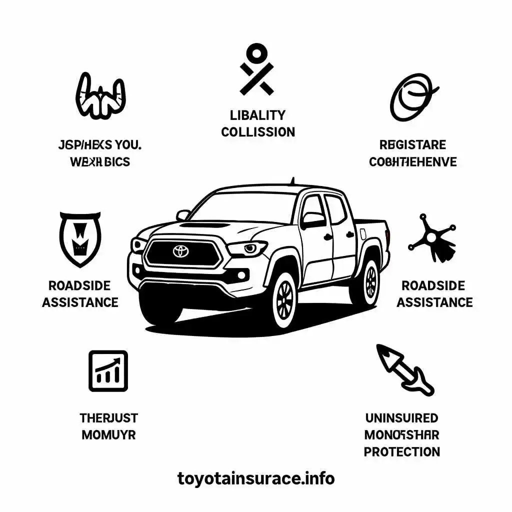 Toyota Tacoma car insurance coverage options including liability, collision, and comprehensive