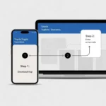 Step-by-step digital guide illustration for signing up for Toyota Toggle Insurance