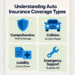 Infographic showing different car insurance coverage types