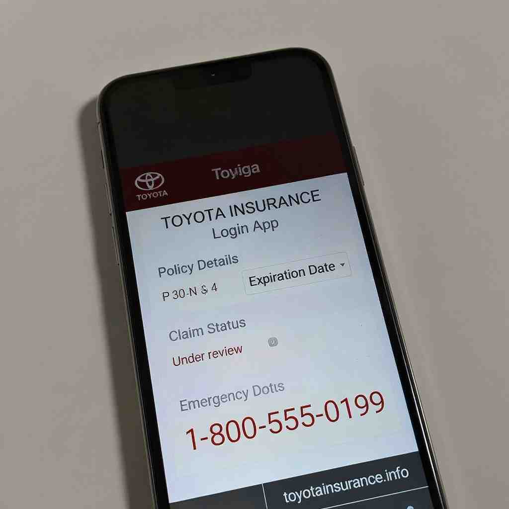 Toyota Insurance Mobile App Interface – toyotainsurance.info