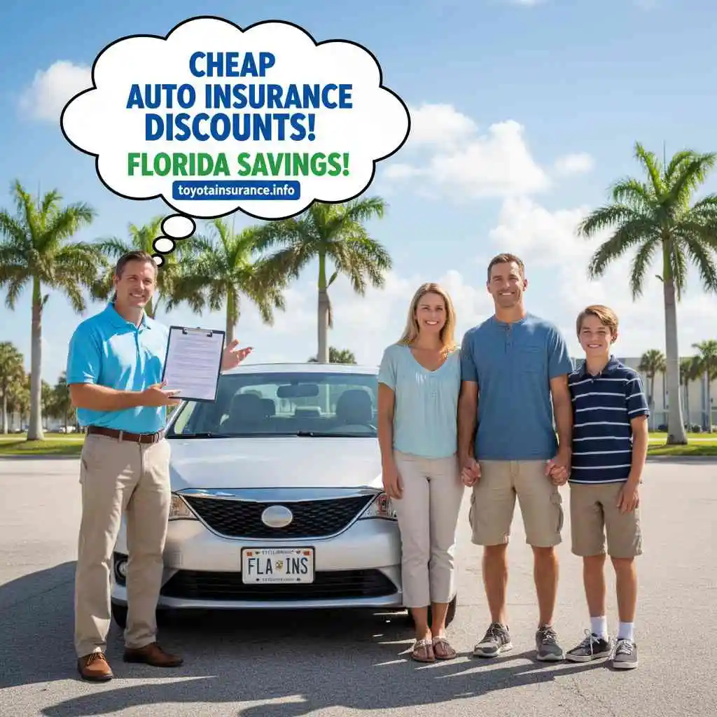 Florida auto insurance discounts with family and agent, saving money on Florida auto insurance plans