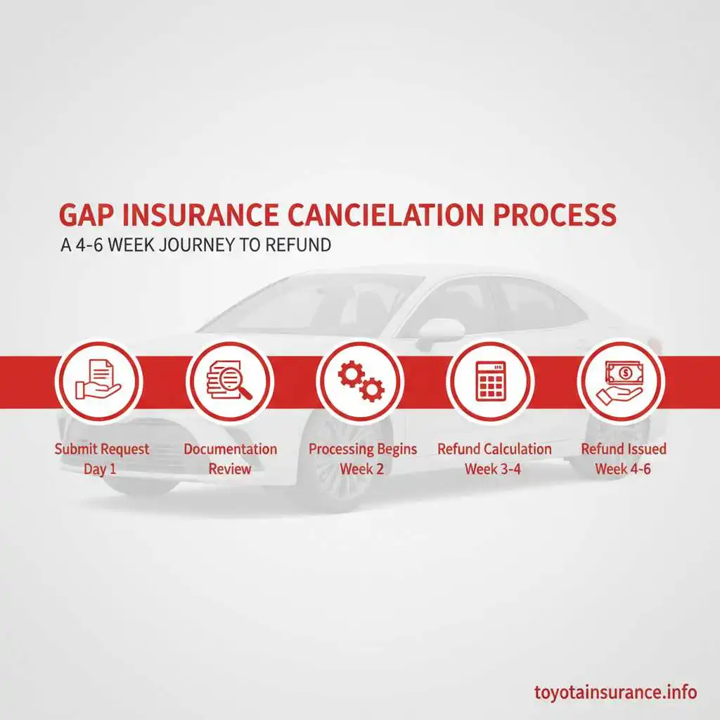 Gap insurance refund calculation example for Toyota owners by ToyotaInsurance.info