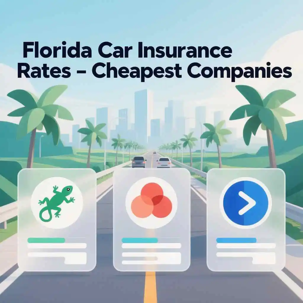 Florida car insurance rates comparison highlighting the cheapest car insurance companies in Florida